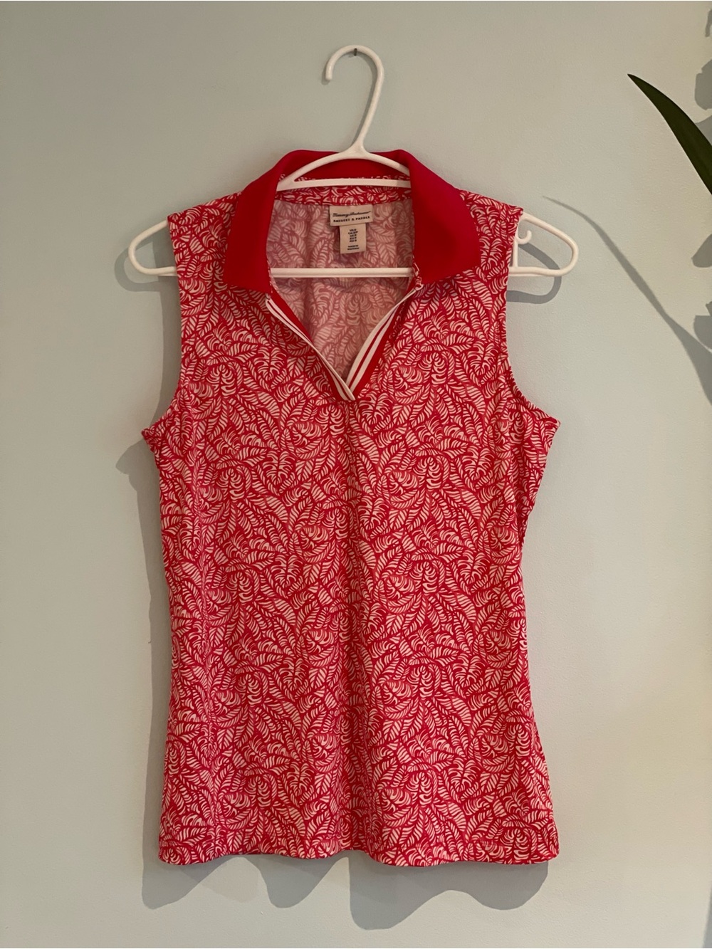 Tommy Bahama Sleeveless Pink Polo Tank Top